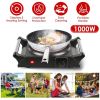 1000W Electric Single Burner Portable Heating Hot Plate Stove Countertop RV Hotplate with 5 Temperature Stepless Adjustments Portable Handles