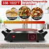 1000W Electric Single Burner Portable Heating Hot Plate Stove Countertop RV Hotplate with 5 Temperature Stepless Adjustments Portable Handles