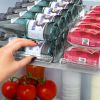 4Pcs Soda Can Organizers for Refrigerator Width Adjustable Clear Drink Organizer Expandable Can Holder Dispenser for Fridge Pantry Freezer