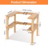 2-Tier Kitchen Spice Rack Expandable Bamboo Spice Organizer Cabinet Stackable Seasoning Organizer Extendable Spice Jar Rack for Countertops Pantries C