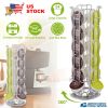 24 Cups Coffee Pod Holder Coffee Capsule Storage Rack 360° Rotatable Chrome Plating Carousel Coffee Pods Dispenser for Nespresso LAVAZZA GAGGIA Capsul