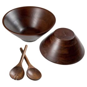 Wooden Bowls Set with Wooden Spoons Acacia Wood Soup Bowls with Servers Food safe Decorative Bowls for Home & Party Cute Bowls for Dips Sauce Ice crea