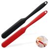 Silicone Jar Scraper with Long Handle, Jam Spreader for Peanut Butter, Kitchen Spatula for Baking and Cake Icing, Small Silicone Spatula, 2Pcs