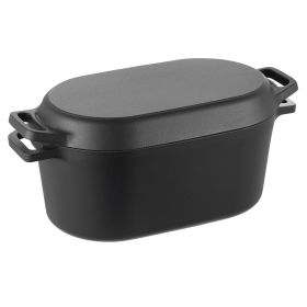 Enameled Cast Iron Dutch Oven, 3.5 Quart Pot with Lid and Dual Handles, Heavy-Duty Durable Cookware Pan, Oven Induction Compatible up to 500°F