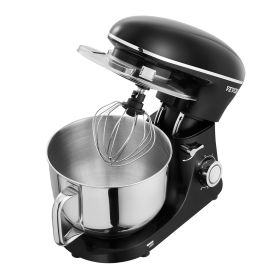 Stand Mixer, 6 QT Dough Mixer, 660W 6 + P Speeds Tilt-head Food Mixer with Stainless Steel Bowl, Dough Hook, Wire Whip, Flat Beater, Scraper