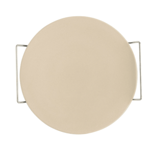 Nordic Ware 2 Piece Ceramic Pizza Stone with Steel Holder, 13" x 13"