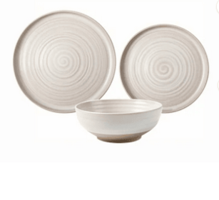 Better Homes & Gardens-Collins Cream Stoneware 12-Piece Dinnerware Set