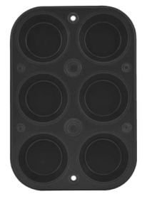 Mainstays 6 Cup Nonstick Steel Muffin Pan, 2.9" Cup, Gray