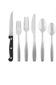 Cambridge Saunter Sand 36-Piece Flatware Set with Steak Knives (Service for 6)