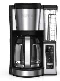 Ninja 12-Cup Stainless Steel Coffee Maker, Glass Carafe, CE250