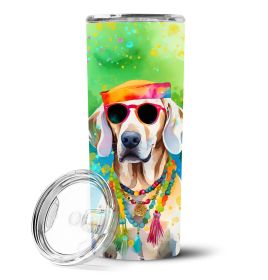 Weimaraner Hippie Dawg Stainless Steel Skinny Tumbler Vacuum Double Walled Reusable Insulated Tumbler Travel Cup for Coffee Cocktails Gift with Lid