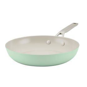 Hard Anodized 10 Inch Ceramic Nonstick Frying Pan, Oven Safe to 500°F, Pistachio