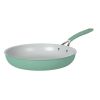 12-inch Ceramic Nonstick Aluminum Fry Pan, Green