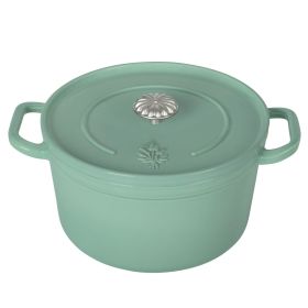 5-Quart Enameled Cast Iron Dutch Oven Pot with Lid, Green
