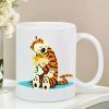 Calvin And Herbers Ceramic Coffee Cup, Durable And Reusable, Bowl Maker Safe, Suitable for Hot And Cold Drinks,