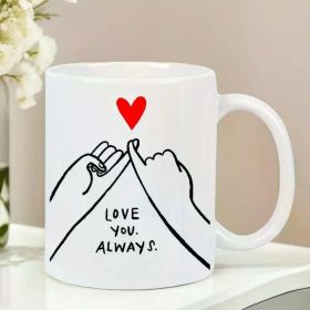 White Ceramic Coffee Mug with Heart Shape And Design Durable, Reusable, Usable Bowl Maker Clear Ideal Gift for