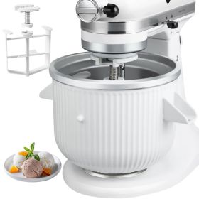 IAGREEA Ice Cream Attachment for Kitchenaid,  2-Quart Gourmet Ice Cream Maker For Mixers With 4.5-5QT Or Larger Capacity,  For Ice Cream,  Blends