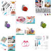Cake Decorating Supplies Kit, 206 PCS Baking Set for Beginners With Cake Turntable Stand Rotating Turntable,Russian Piping Tips Set