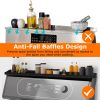Magnetic Stove Top Shelf Silicone Over Stove Spice Rack Non-Slip Kitchen Oven Shelf Organizer for Kitchen Stove