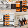 Upgraded 8 Tier Pot and Pan Organizer Rack with Lid Holder Kitchen Cabinet Cookware Organizer and Storage Stand Adjustable Heavy Duty Pan Rack for Cou