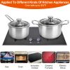 Stainless Steel Cookware Set Fast Even Heat Induction Pots Pans Set Dishwasher Safe with 2.7/3.7 Quart Stockpot 2 Quart Saucepan 9.17in Frying Pan