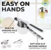 Duty Stainless-Steel Masher & Ricer Tool for Fluffy Mashed Potatoes, Baby Food & Vegetables - Ergonomic Anti-Slip Handles, Dishwasher Safe