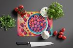 NEW Colorful Raspberries Glass Cutting Board Decorative Tempered Glass Kitchen Cutting and Serving Board Large Size Chopping Board
