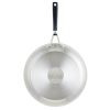 Stainless Steel 12 Inch Induction Frying Pan Metal Utensil and Dishwasher Safe, Brushed Stainless Steel