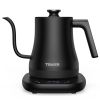 Electric Gooseneck Kettle Temperature Control Pour-Over Tea Kettle for Coffee Brewing;  Stainless Steel Inner;  1300W Rapid Heating;  Temp Holding Mat