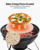 VEVOR Pizza Stone, 16 in Round Pizza Stone, 0.67" Thick Extra Large Baking-Stone with Rack Stand, 1450°F Heat-Resistant Cooking Stones