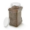 (2 pack) 4-Quart Clear Plastic Canister with White Twist-Top Lid (1 Each) 5.83" x 5.16" x 10.20"