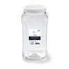 (2 pack) 4-Quart Clear Plastic Canister with White Twist-Top Lid (1 Each) 5.83" x 5.16" x 10.20"