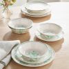 12-Piece Stoneware Dinnerware Set, Green