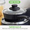 Soft Grip 16 Piece Cookware Set, Non-Toxic PFAS-Free Ceramic Nonstick, Frying, Sauce, Saute, Utensils, Glass Lids, Stay-Cool Handles, Wobble Free