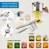 Duty Stainless-Steel Masher & Ricer Tool for Fluffy Mashed Potatoes, Baby Food & Vegetables - Ergonomic Anti-Slip Handles, Dishwasher Safe
