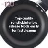 Dishwasher Safe Nonstick 6 Quart Jumbo Cooker Chef's Pan / Saute Pan with Tempered Glass Lid and Helper Handle, Black