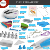 100Pcs Cake Decorating Supplies Kit - Cake Turntable Set with 48 Icing Piping Tips, 20 Disposable Pastry Bags, 2 Couplers, Baking Tools for Beginners