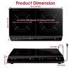 4000W Induction Cooktop Portable Double Induction Cooker Electric Dual Burner Stove Countertop Hot Plate with 9 Power 9 Temperature 0-3H Timer GPCT539