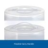 12 inch Clear Cake Carrier with 2pk 9 inch Gray Round Pans, Carbon Steel