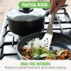 Soft Grip 16 Piece Cookware Set, Non-Toxic PFAS-Free Ceramic Nonstick, Frying, Sauce, Saute, Utensils, Glass Lids, Stay-Cool Handles, Wobble Free