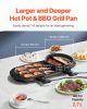 Hot Pot with Grill 2200W 2-in-1 Electric Smokeless Grill Hot Pot for 1-6 People