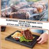 Wooden Steak Board Solid Oak Serving Barbecue Platter Natural Thick Cutting Plate Durable Quality