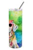 Weimaraner Hippie Dawg Stainless Steel Skinny Tumbler Vacuum Double Walled Reusable Insulated Tumbler Travel Cup for Coffee Cocktails Gift with Lid