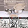 Mixing Bowls with Lids set 25 PCS Stainless Steel Nesting
