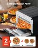 VEVOR Pizza Oven, 8 Presets Electric Pizza Ovens Air Fry Combo, 12-Inch Indoor Pizza Maker Smart Knob Control , 750°F Max Temp