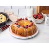 10" Round Nonstick Carbon Steel Fluted Cake Pan, Gray