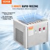 VEVOR Fried Ice Cream Roll Machine, 11" x 9.5" Stir-Fried Ice Cream Pan, Stainless Steel Rolled Ice Cream Maker with Compressor and 2 Scrapers