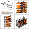 Upgraded 8 Tier Pot and Pan Organizer Rack with Lid Holder Kitchen Cabinet Cookware Organizer and Storage Stand Adjustable Heavy Duty Pan Rack for Cou