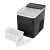 Countertop Ice Maker, Rich Black, 9 Bullet Cubes, 2 Ice Sizes, 26 lbs/24H with Removable Washable Tray Scoop, with Self-Cleaning Function