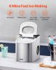 Portable Countertop Ice Maker 33Lbs/24H Self-Cleaning with Scoop Basket Home Bar